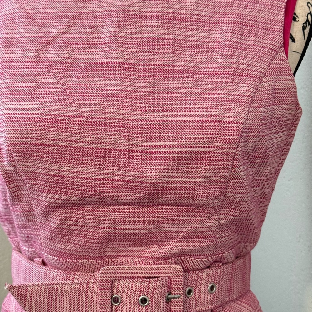 Banana Republic Pink Ribbed Sheath Midi Dress - Picture 3 of 4